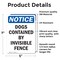 Signmission Dogs Contained By Invisible Fence, 5 in W x Rectangle, Vinyl Decal OS-2PACK-NS-D-57-V-11439 - alternate 5